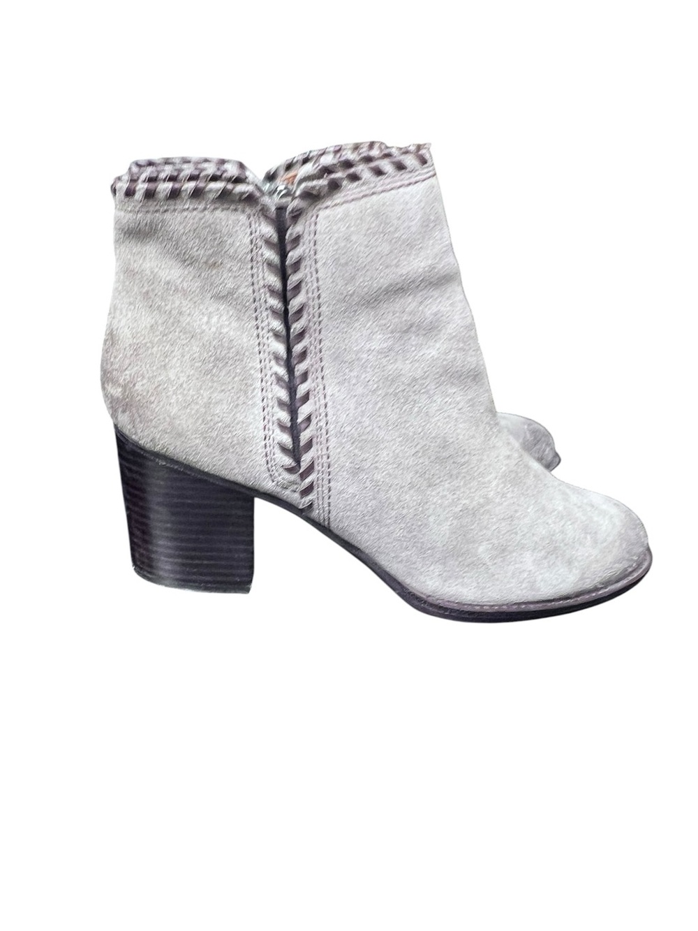 Sofft Wilton Suede Zip Stacked Heel Ankle Boot